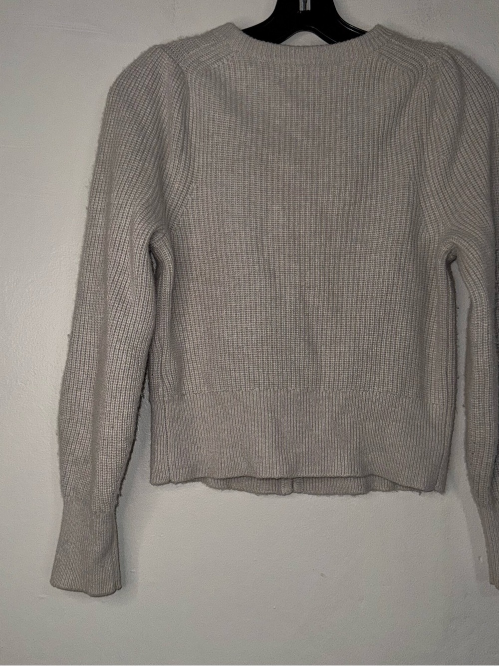 J. Crew Cashmere Light Gray Ribbed Button-Front Cardigan - Picture 8 of 10